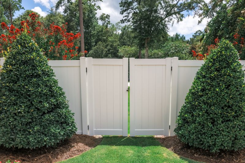 Vinyl Fence with Decorative Gate