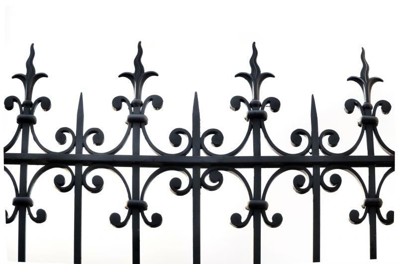 Metal Fence with Finials